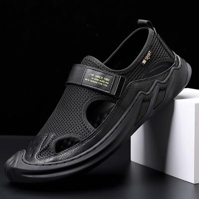 Letné pánske sandále pravá koža pánska obuv na voľný čas Outdoor pánske kožené sandále pre mužov plážová obuv pánska rímska obuv