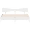 Solid Wood Bed without Mattress White 160x200 cm Pine Wood