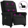 Foldable Massage Armchair, Electric, Black, Fabric