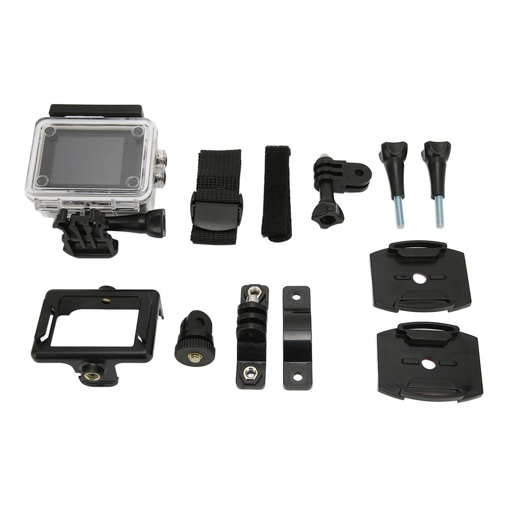 Waterproof Action Camera FHD 1080P 2.0inch HD Color Screen 140 Degrees Wide Angle Lens Underwater Sports Camera