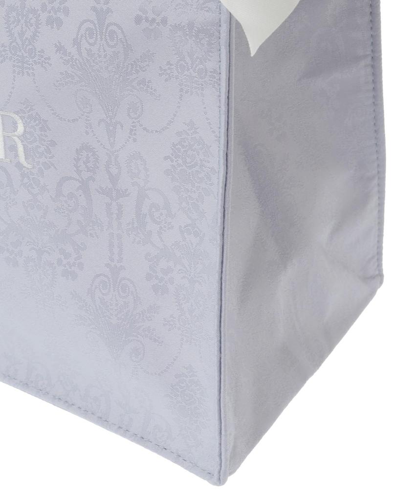 Maison de Fleur Jacquard Ribbon Frill Square Tote Bag, Blue, Size F, 08000628500