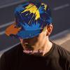 Casquette de baseball pour hommes et femmes, Motif abstrait coloré en explosion, Visière snapback réglable, Design à sommet plat - Convient pour les décontractés O