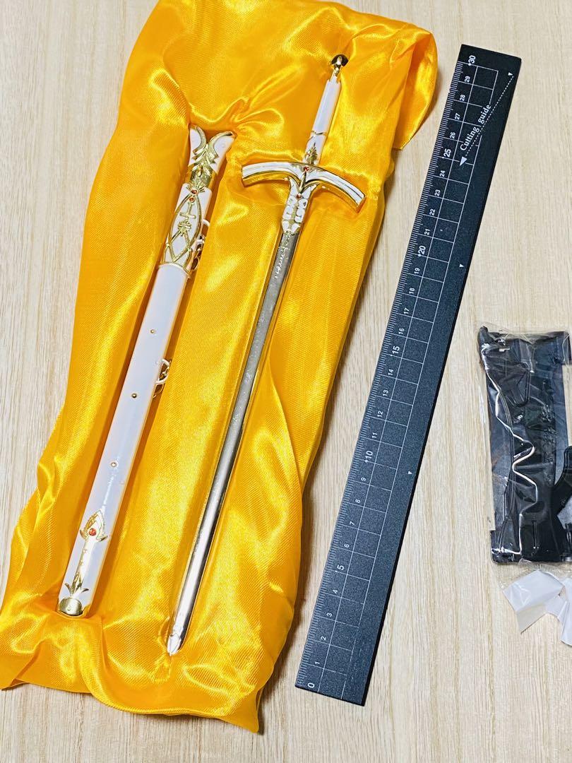 

[Б/У] 30 см Экскалибур Белый Меч Судьбы Мини Брелок-оружие Фигурка