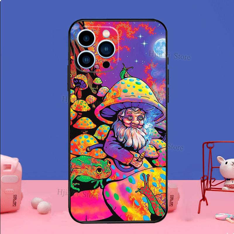 Hippy Hippie Psychedelic Art Case For iPhone 16 15 13 11 14 Pro Max 12 Mini Plus XR X XS Max Silicone Phone Cover