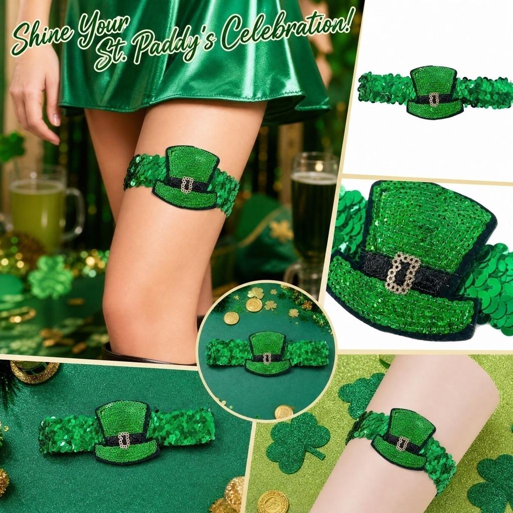 St. Patrick's Day Glitter Set with Leg for Party Accessories