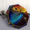 Yin Yang Tree of Life Wall Art Decor Umbrella, Portable 3-Fold Compact Umbrella for Men & Women R160