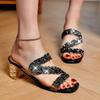 Fashion PVC Transparent Women High Heels Slippers Crystal Sandals Elegant Open Toe Shoes Flip Flops 2025 Summer Dress Slides Mujer Pumps