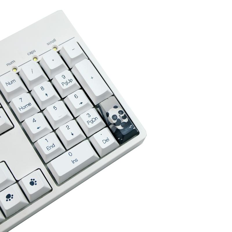 142 Keys  Keycaps Panda  PBT Sublimation Keycap  Profile Fit for 64 68 87 104 Mechanical Keyboard Keycap