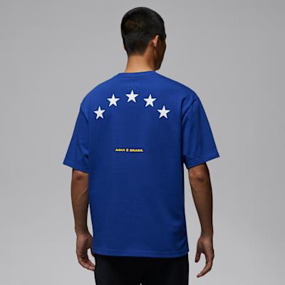Jordan Air T Shirts Men s Old Royal Blue Crew Neck Moderate M