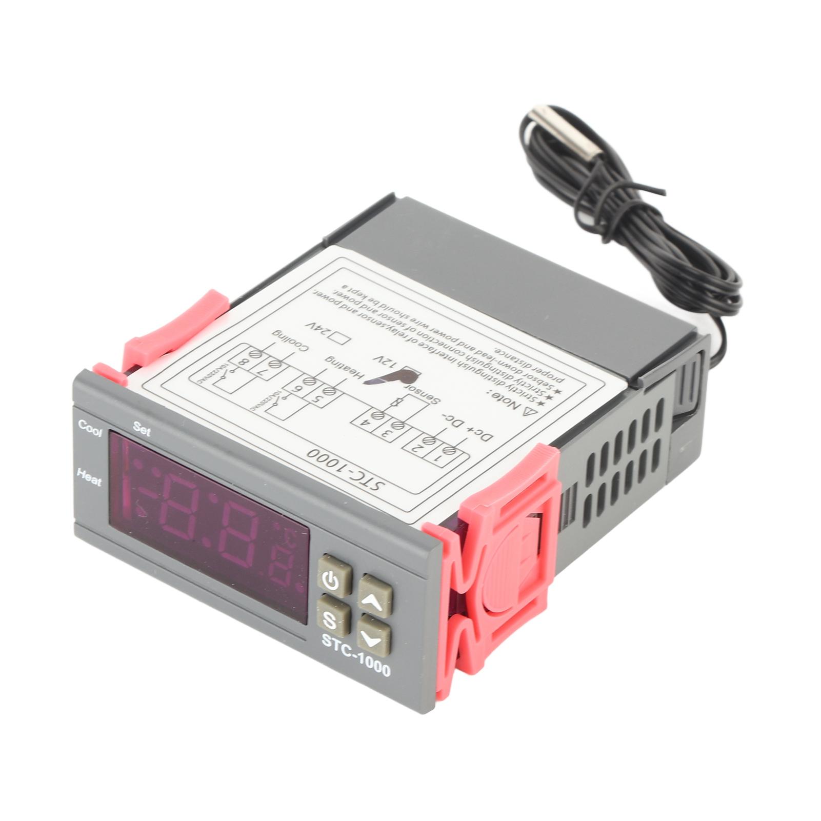 Digital Temperature Controller Digital Temperature Controller Cooling and Heating Thermostat with Sensor ‑1000