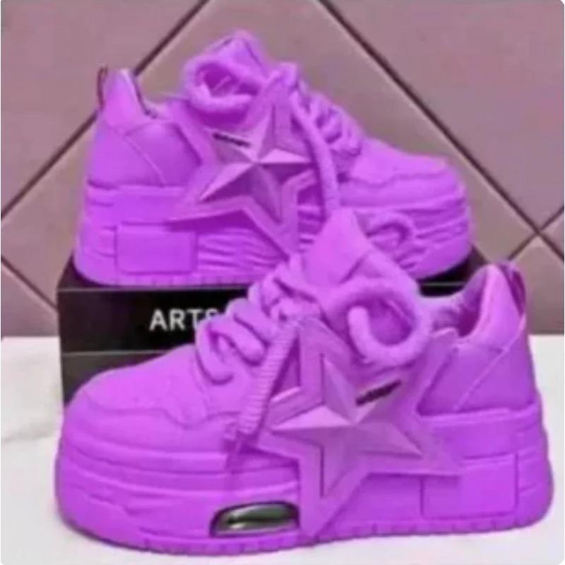 Women Sneakers Platform Casual Sports Shoes Personalized Star Design Vulcanized Shoes Outdoor Running Walking Shoe Female