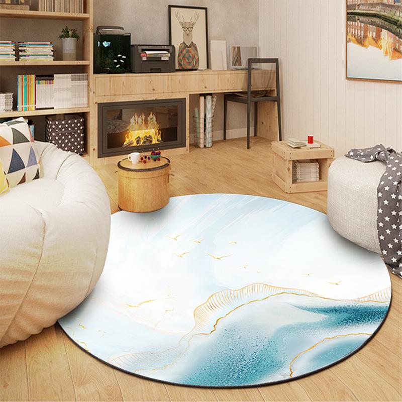 Round Carpet Simple Geometry Living Room Coffee Table Carpet Bedroom Bedside Computer Rocking Chair Mat