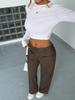 2025 European & American Fashion Straight-Leg Pants with Pockets