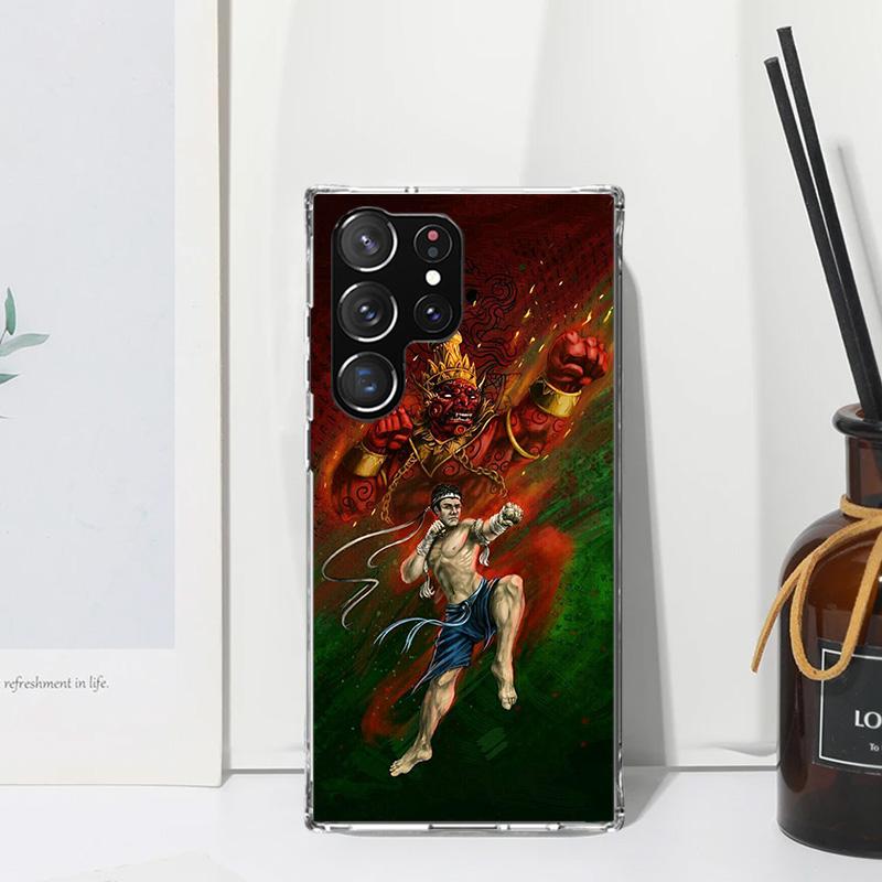 Muay Thai Fight Boxing Phone Case For Samsung Galaxy S26 S25 Edge S24 FE S23 S22 Ultra S21 Plus S20 + Art Fundas Back Cover Gala