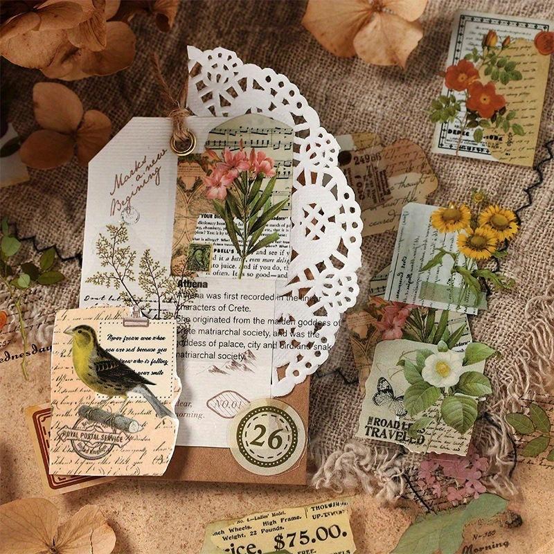 1PC Floating Clouds Watching the World Series PET Sticker Book Retro Art Notebook Material Decoration Sticker