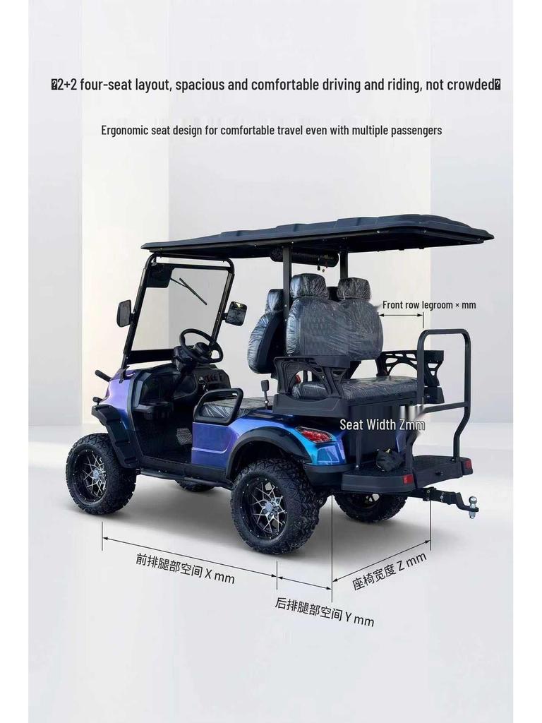 2-8 Seat Golf Cart for Tourist Areas, Hotels, and Scenic Tours