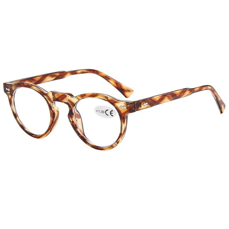 Fashionable Round-frame Reading Glasses High-definition Anti-blue Light Presbyopia Glasses High-end Full-frame Hyperopia Glasses