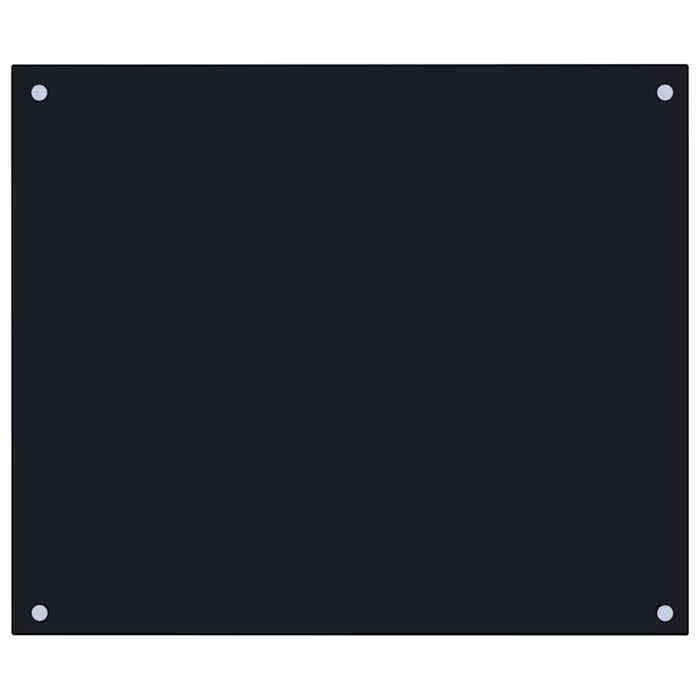 VidaXL Dosseret de cuisine Noir 70x60 cm Verre trempé 249483