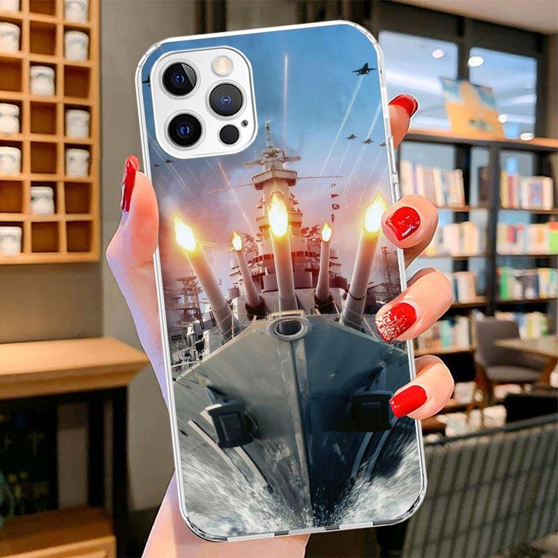 Military Aircraft Warship Fighter Cover Phone Case For iPhone 16 17 Air 15 14 Pro Max 16E Phone Case 13 Mini 12 11 7 SE 8 Print