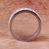 Fashion Women/Men Inlaid Jewelry Weddig Band Ring Full Filled Zircon Stainless Steel
