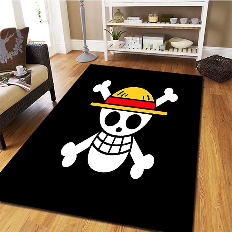 One Piece Straw Hat Pirates Carpet Rug For Living Room Bedroom Home Sofa Decoration,kids Play Nonslip Floor Mat