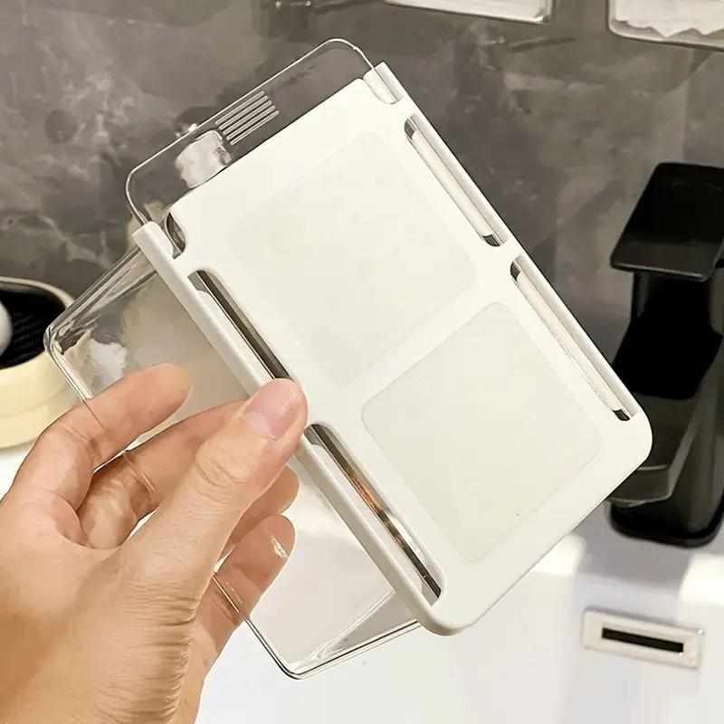1PCS Transparent Drawer Storage Box Under Mirror Cabinet Oragnizer Bathroom Cotton Stick Makeup Pull-Out Case