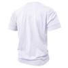 Men’s T-shirts Henley Collar Short Sleeves Cotton Polo Shirts Solid Color Casual Tops