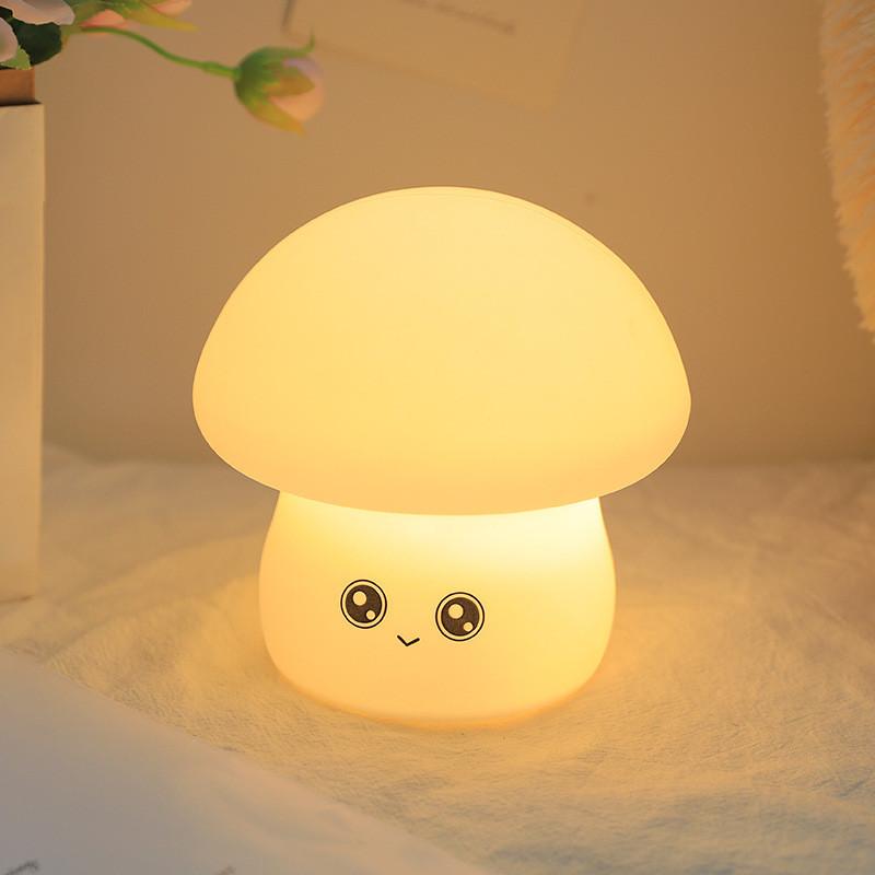 Cat Dinosaur Unicorn Silicone Night Light Mushroom Dog Lamp Kids Room Decor Gift