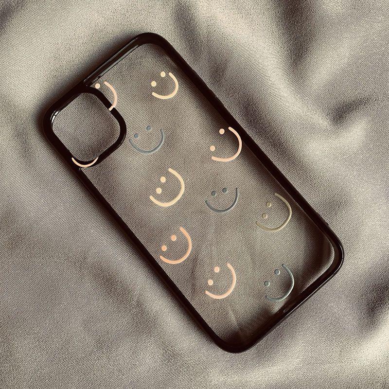 Lucky Side Smiling Face Phone Case For Iphone 17 17Air 16 15 14 Plus Clear Case For Iphone 13 12 11 Pro Max Case Funda Bumber