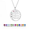 SQ Customized Tree Life Stainless Steel Bamboo Wedding Plant Shape Name Resin Alphabet Pendant Necklace Cross-border Exclusive