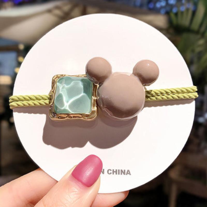 Korean Elegant Hair Rope Bracelet Scrunchie Women Elastic Hair Rubber Bands Accessories For Girls Tie Hair Ring Headdress Holder