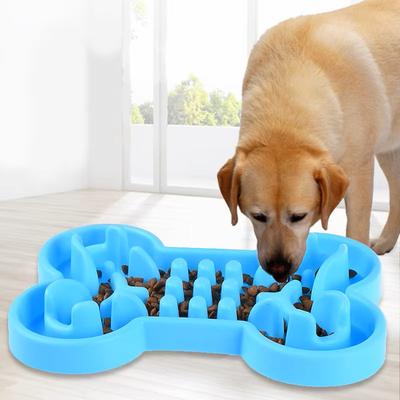 Cuenco para perros, alimentador de comida lenta de goma suave y saludable, antideslizante, antitrago, cuenco de viaje para gatos y perros, alimentador lento