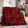 1pc Harry Potter Flannel Throw Blanket - HD Printed Lightweight Soft Warm All-Season Blanket for Sofa, Bed, Travel, Camping 046