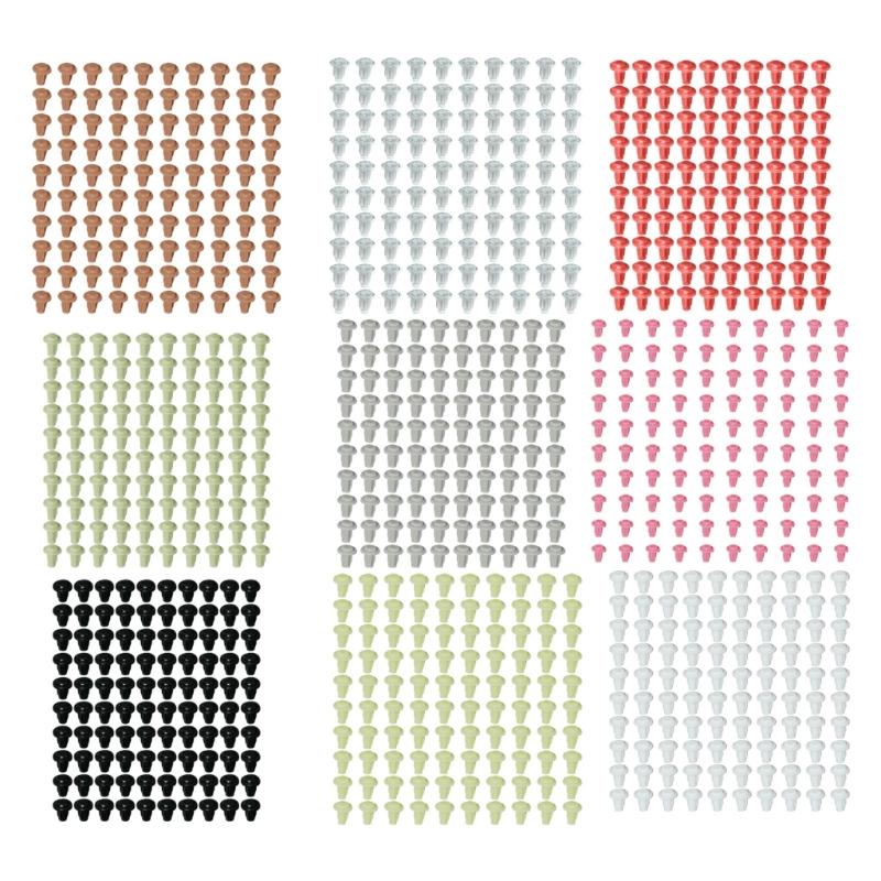 100Pcs Silicone Cabinet Door Bumper Cushion Silicone Hole Plugs NonSlip Bumper Feet Pads Cabinet Door Grippers