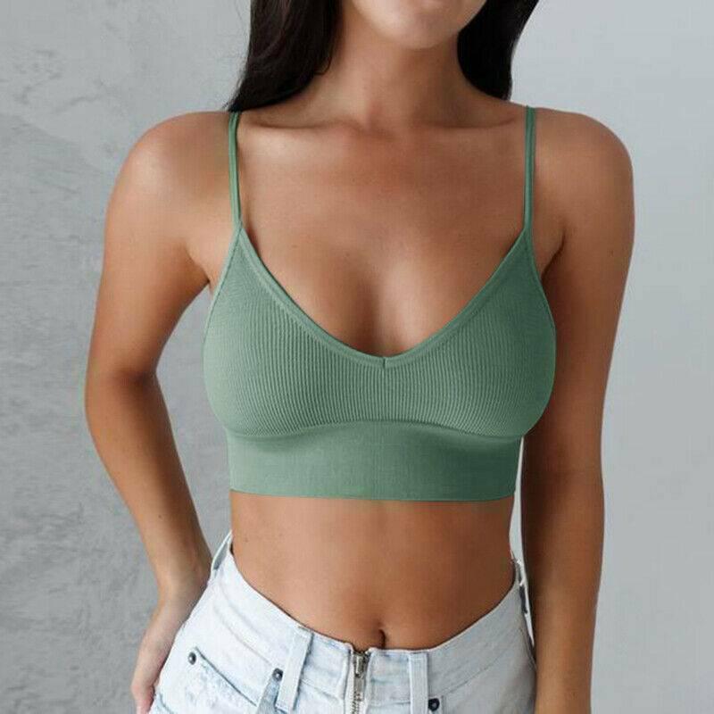 Women Tank Crop Top Seamless Underwear Female Crop Tops Sexy Lingerie Intimates Removable Camisole