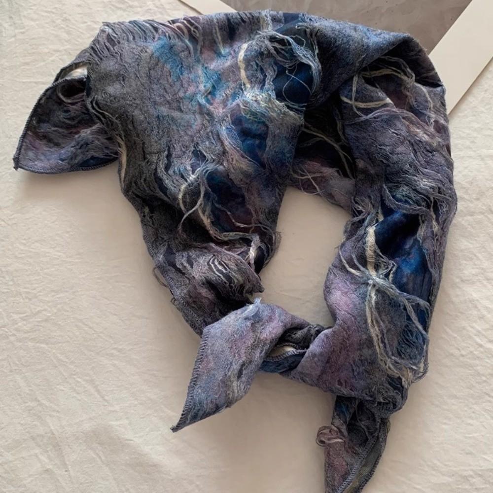 Punk Tie-dye Hair Band Y2K Distressed Ripped Tube Top Wasteland Style Hair Scarf  Streetwear