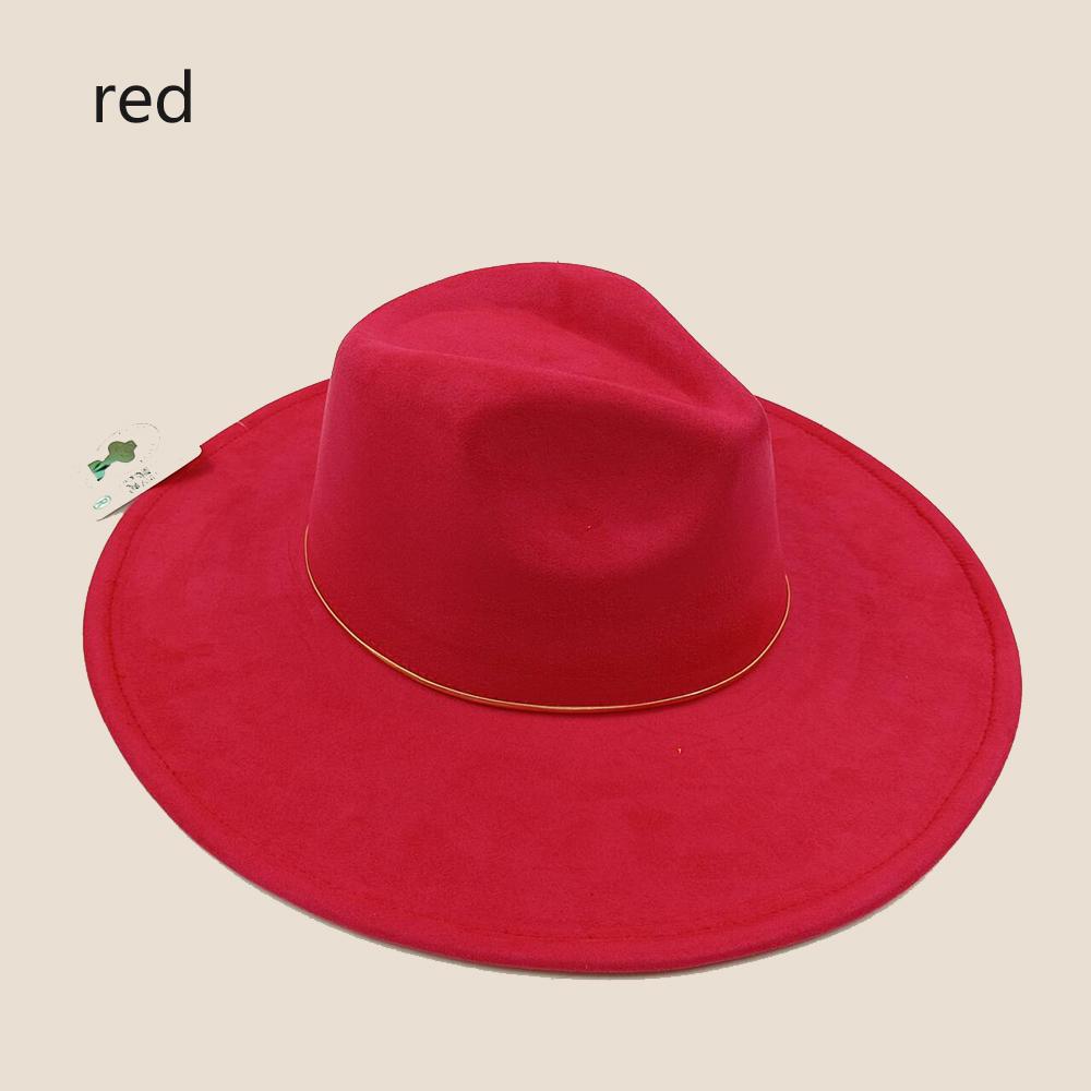 Suede Wide-brimmed Hat 9.5 Cm Brim Width Unisex Suitable for Jazz Hat Fedora Hat Church Hat Felt Hat Soft Felt Hat Panama Hat.