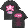 BERÜHMTE Sängerin Emilia Mernes MP Globale Tour Mercah T-Shirt Damen Herren Mode Gewaschen Retro Baumwolle Oberteile Locker Lässig Übergroßes T-Shirt