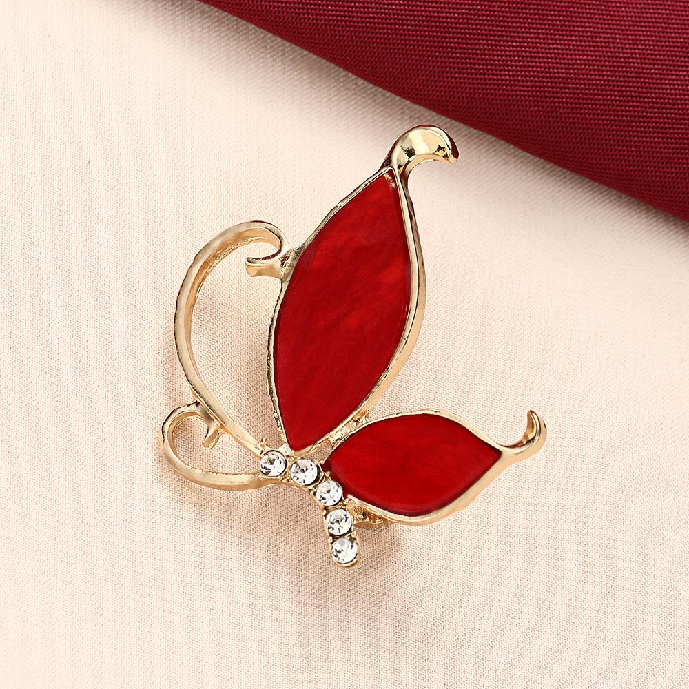 European & American Light Luxury Diamond-Encrusted Butterfly Brooch: Elegant, Fashionable, Versatile Clothing Accessory