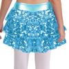 Mädchen Glänzende Pailletten Tanzshorts Gestuftes Rüschenrock-Design Metallic Elastischer Bund Culottes