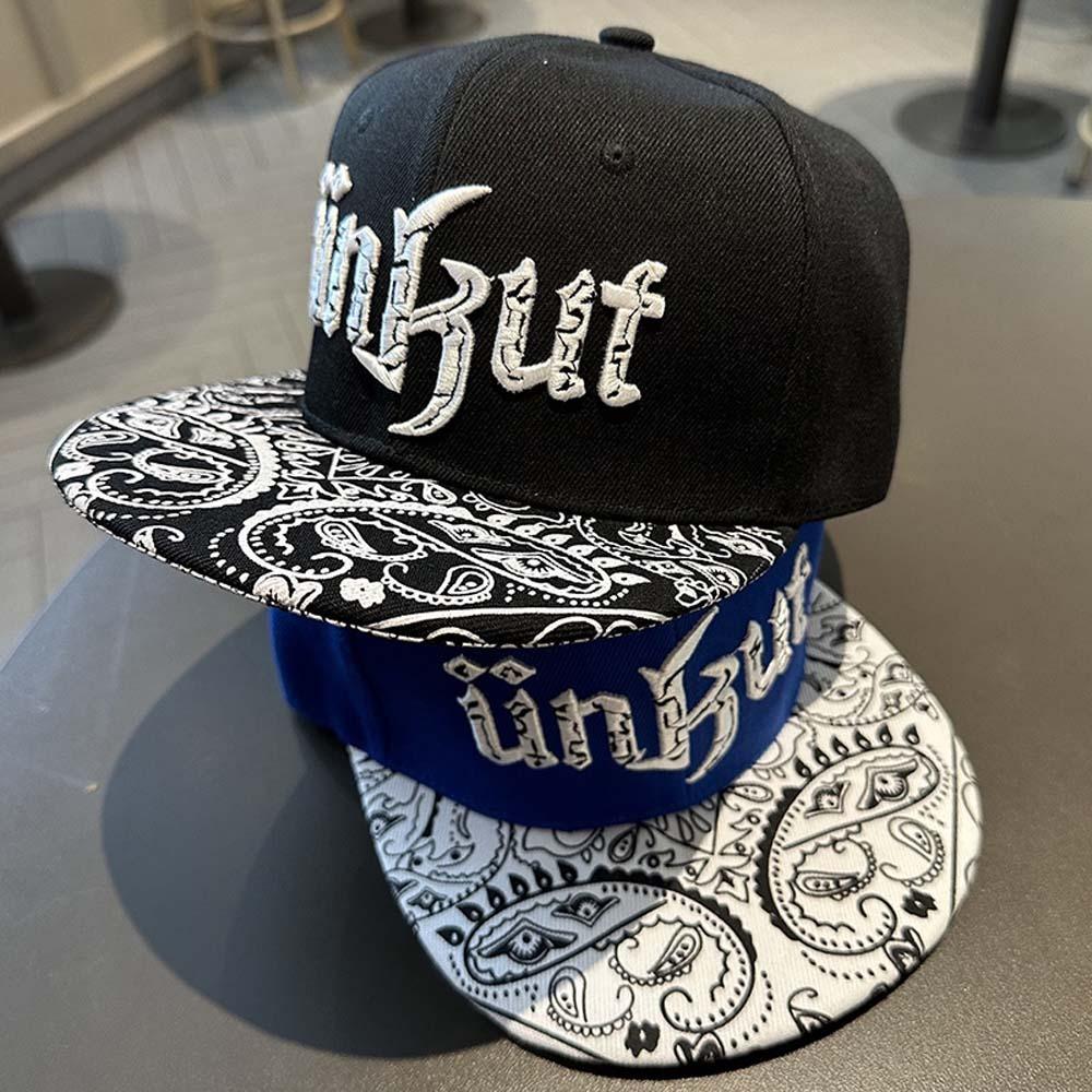 Adjustable Letter Embroidery Flat Brim Hat Sunscreen Street Style Baseball Cap Outdoor