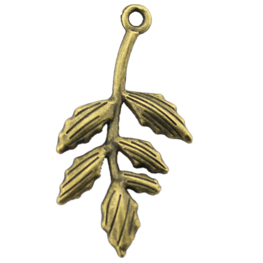 Filigree Leaf Charms Antique Alloy Pendants For Nature Inspired Jewelry