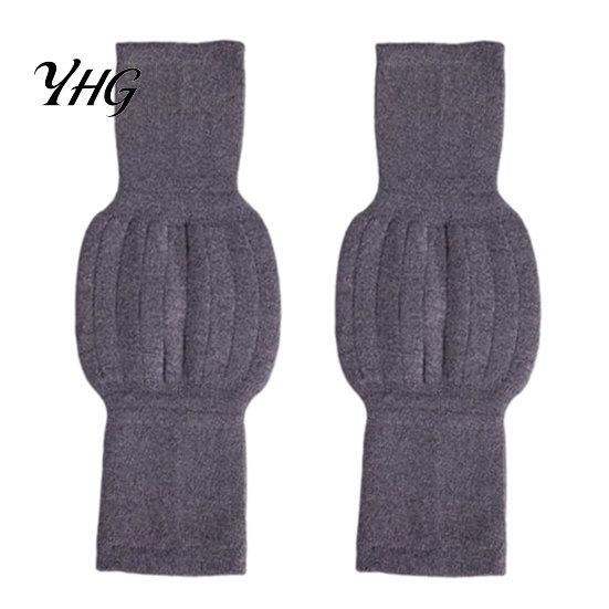 Outdoor Walking Leg Wraps 1 Pair Knit Warmers for Elderly Women, Soft Stretchy Winter Seniors Thick Knee Sleeves, Anti-slip Long Boot Socks