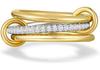Interlocking Zircon Diamond Ring - Two-Tone Trendy Personalized Design
