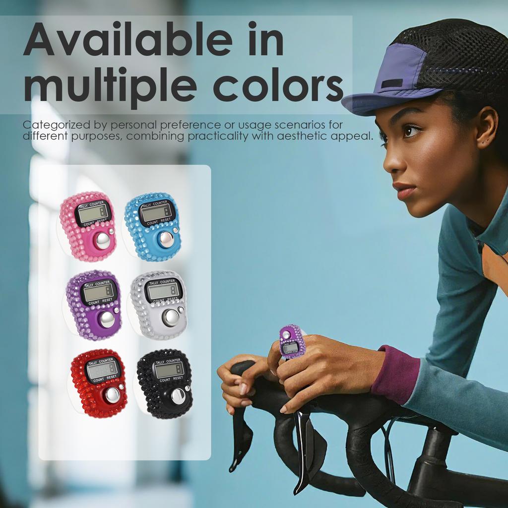 12Pcs Electronic Finger Counter 5 Digit Number Count Clicker LCD Display Finger Pitch Counter for Sports Inventory Teacher