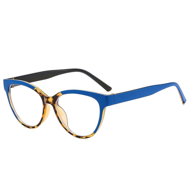 New Cat Eye Women Glasses Frame Clear Anti-Blu-Ray Eyewear Fashion Olive Green Men Optical Frame