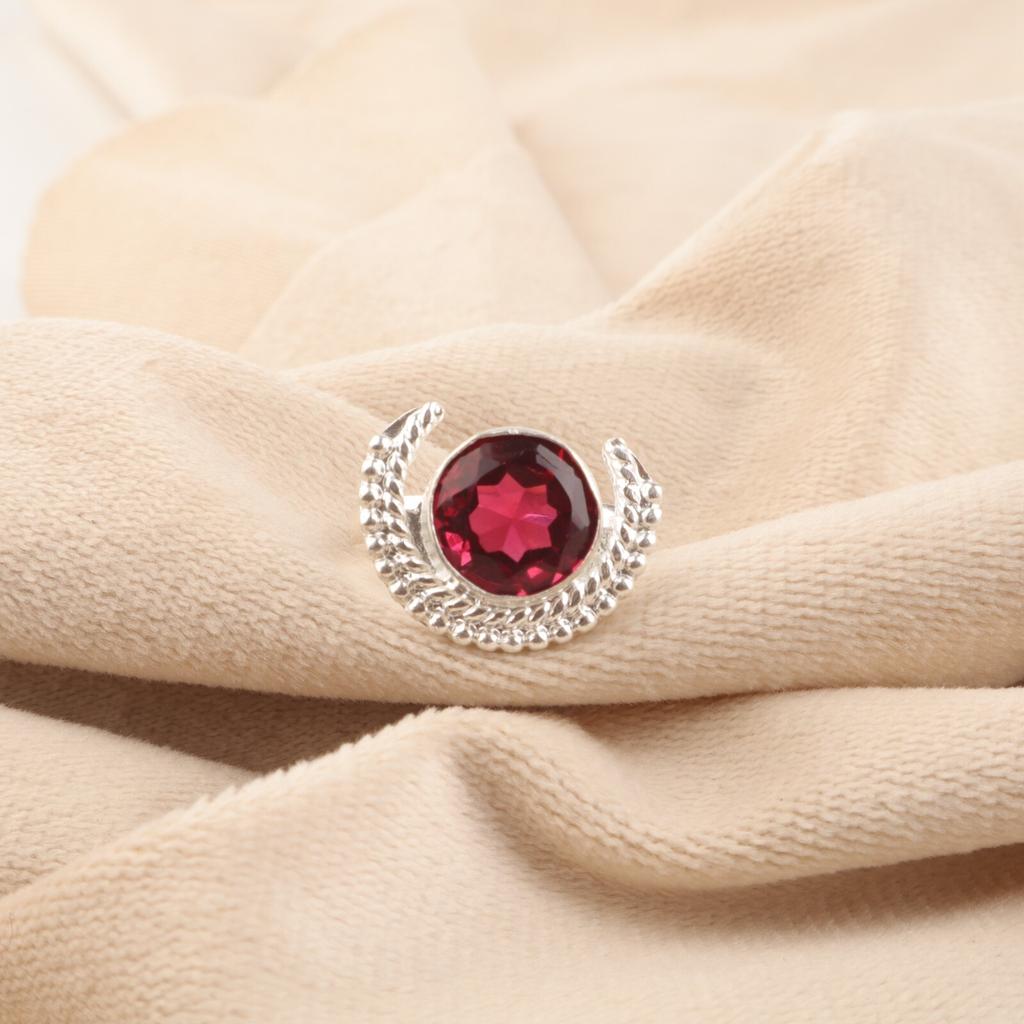 Pink Rubellite Gemstone 925 Sterling Silver Handmade Jewelry Ring Gift For Her RR-48-17