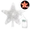 Ornaments Five-pointed Star Lamp Night Light Christmas Tree Top Ornaments LED Glowing Star