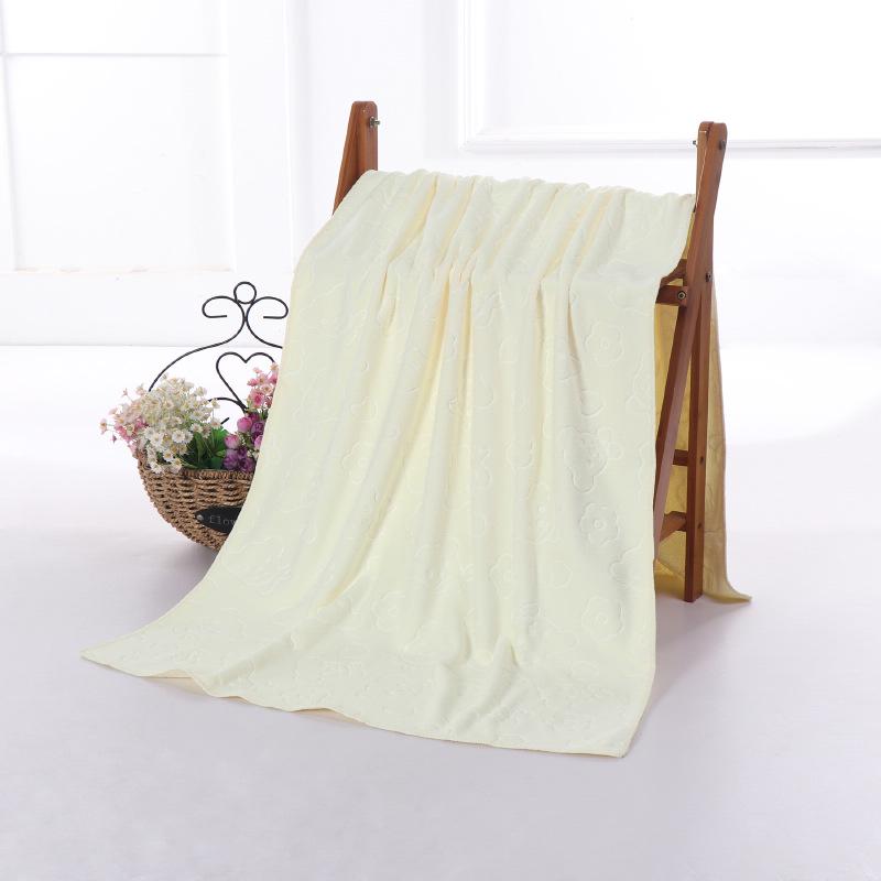 70x140 Nano Ultra-Fine Fiber Cartoon Embossed Bear Quick-Dry Bath & Beach Towel