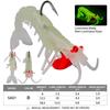 Luminous Soft Shrimp Lure with Lead Head Hook - Five-Segment Bait for Fishing
